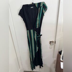 off the shoulder long sleeve dress Donna Long Off the Shoulder Illusion Sleeve Dress main image 1